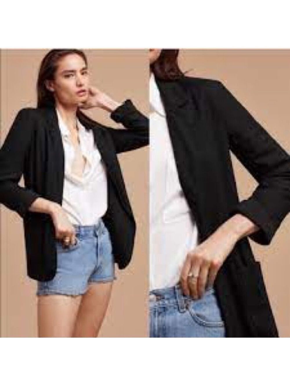 Aritzia Talula Soft Light Black Kent Blazer Sz 00